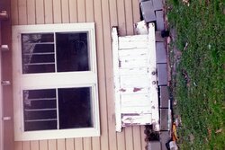 Ext. white door leaning against the wall