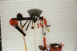 Tools hanging in the garage