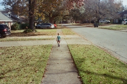 Nate on the sidewalk