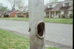 Close-up of a light pole