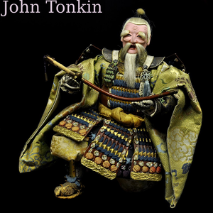 Doll (musha-ningyo) featuring Takenouchi no Sukune, minister of Emperor Ōjin; end of the Edo period, 19th century, Japan. Ann and Gabriel Barbier-Mueller Museum, Dallas (Texas)&nbsp;; the photograph was taken during an exhibition in the Musée des Arts Premiers in Paris