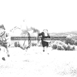 Mary Martin with children, during production of the Broadway musical The Sound of Music. Martin portrayed Maria von Trapp who died on this day in 1987.