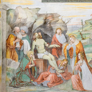 Coro delle Monache, fresco of Deposition by  Paolo Caylina the Younger  in the Museo di Santa Giulia in Brescia. Today is Good Friday in Western Christianity.